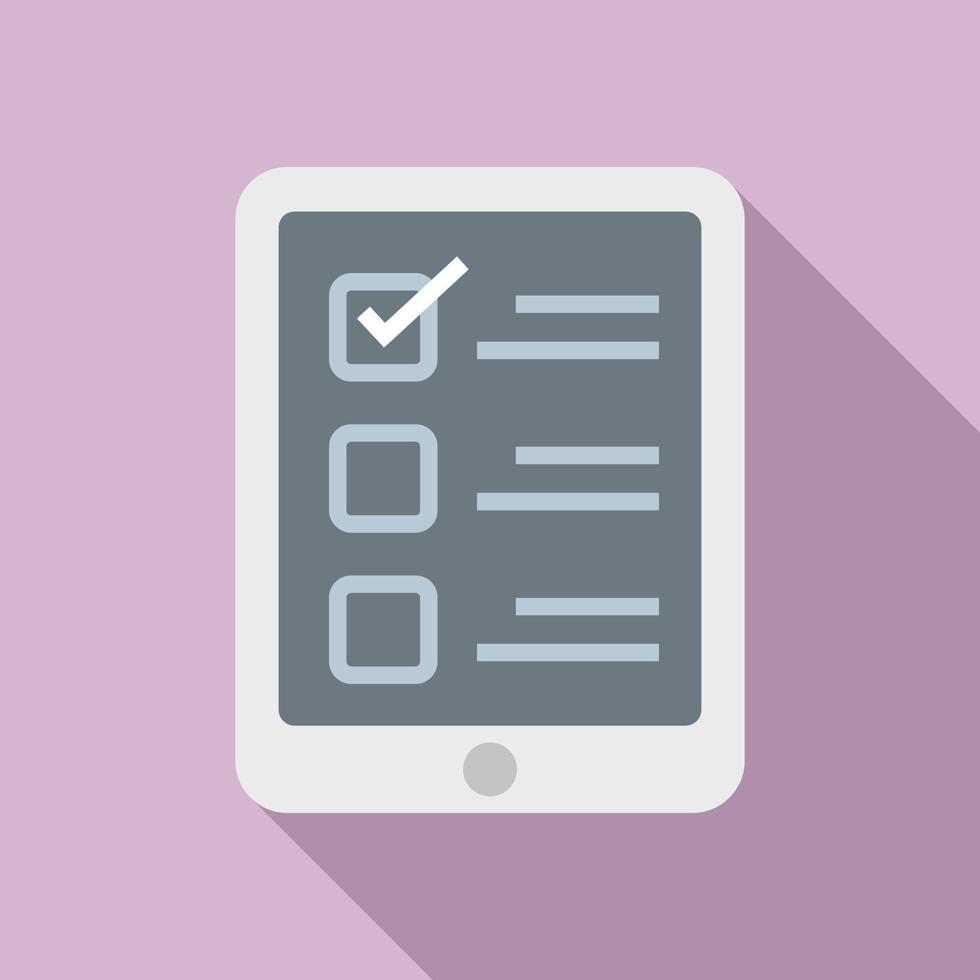 Online questionnaire icon, flat style vector