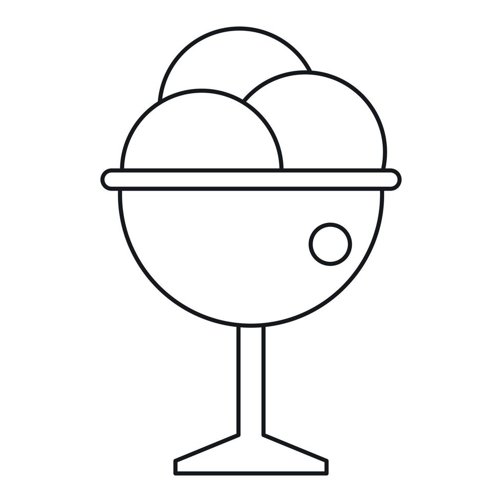 Ice Cream icon, outline style vector