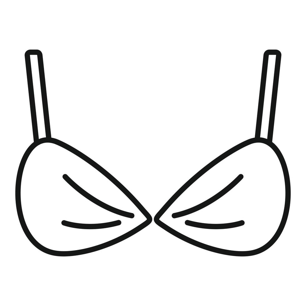 Modern bra icon, outline style vector