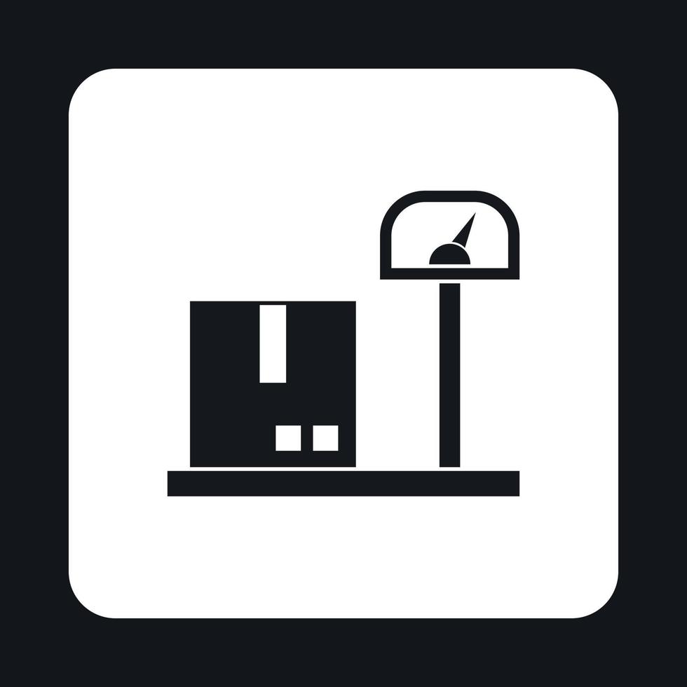 Scales for cargo icon, simple style vector
