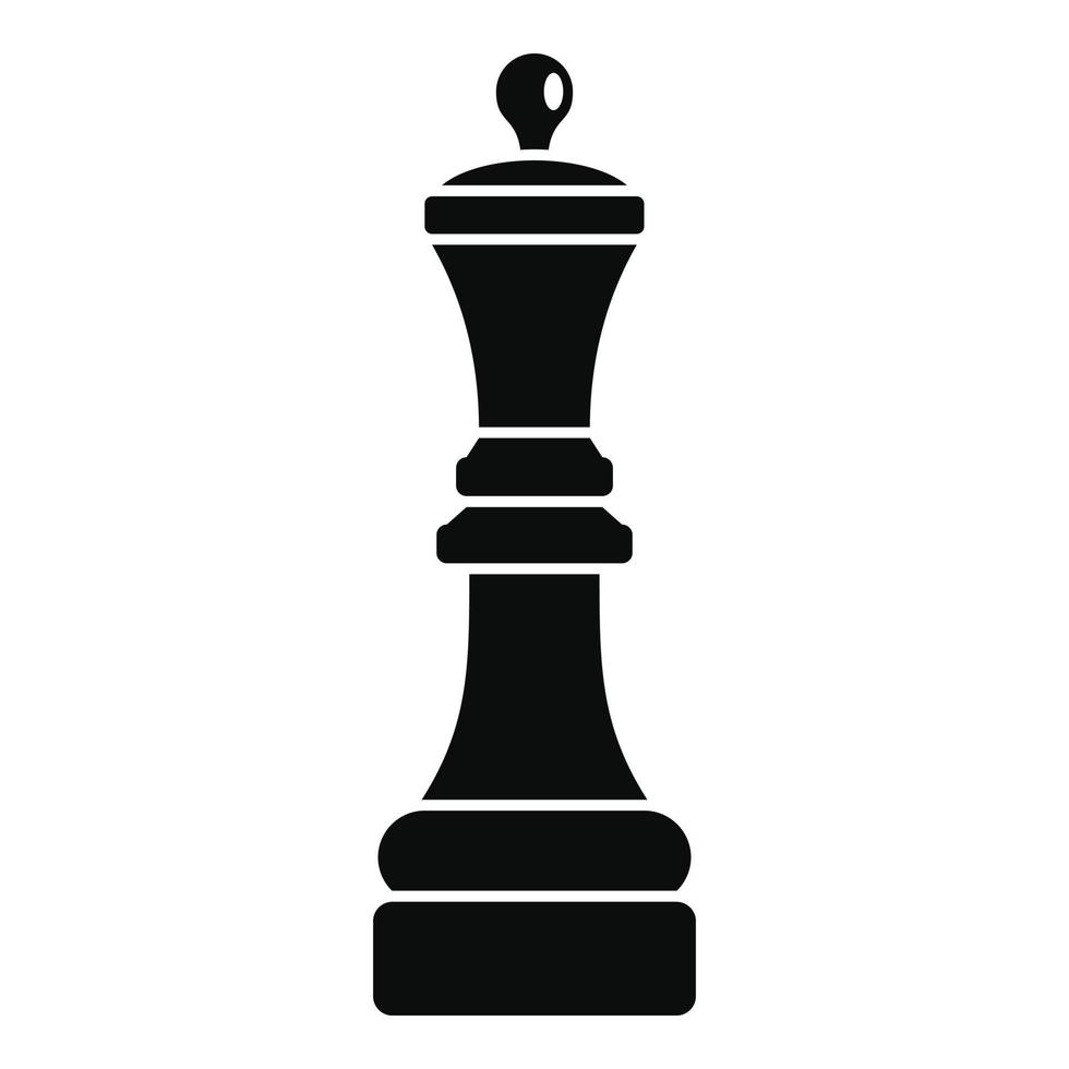 Chess queen icon, simple style vector