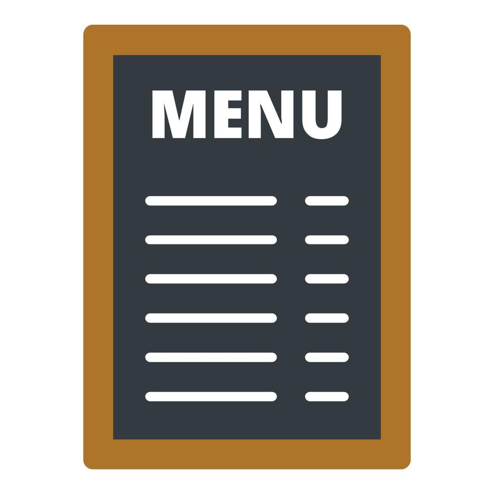 Menu picture frame icon, flat style vector