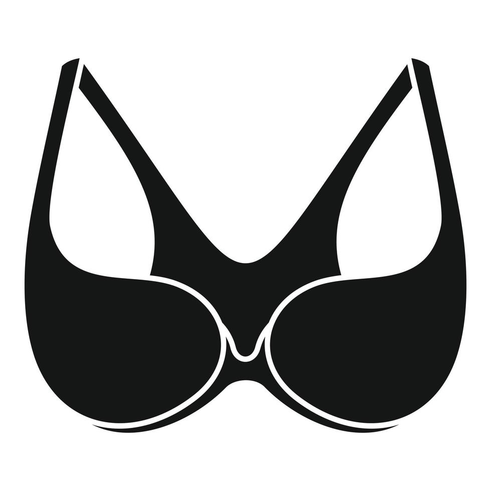 Slip bra icon, simple style vector