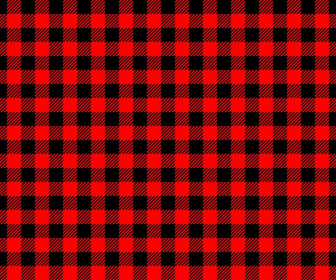 textura a cuadros de búfalo rojo y negro. patrón sin costuras de leñador a cuadros. fondo de tela geométrica para camisa de franela, manta de picnic, servilleta de cocina, abrigo de tweed vector