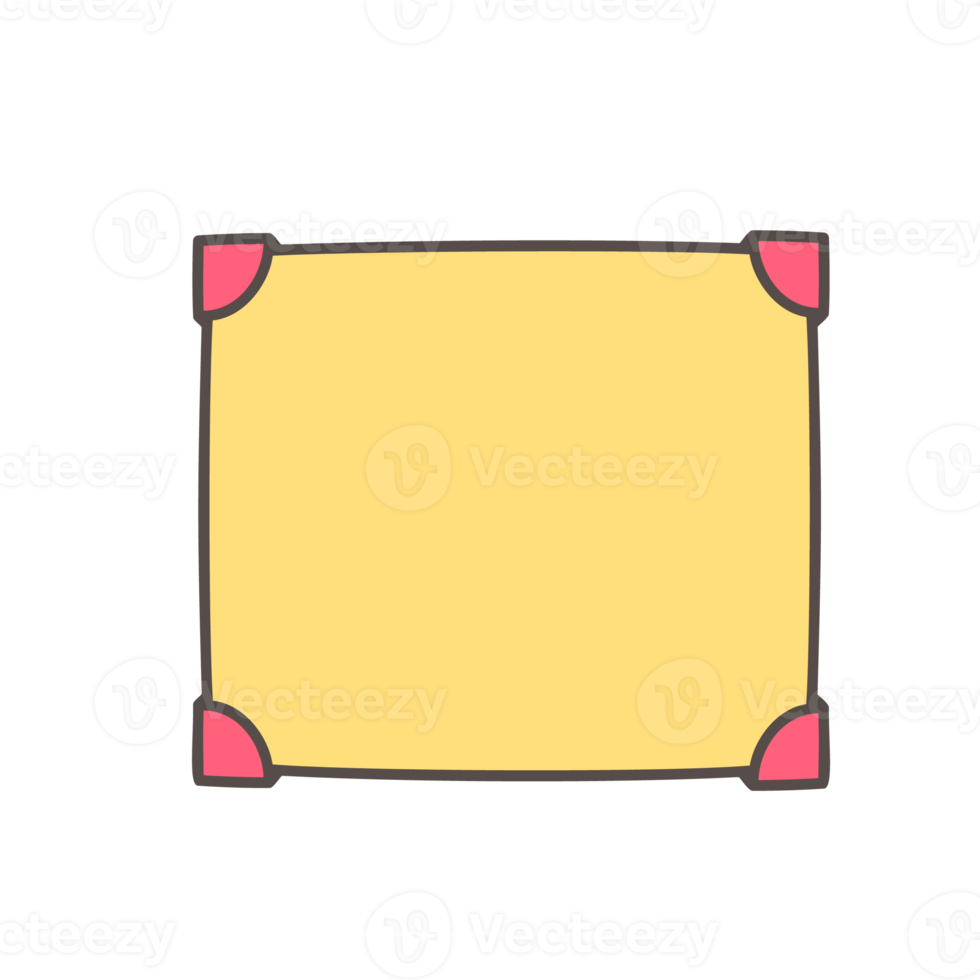 Bullet journal doodle set. hand drawn planner notebook elements png