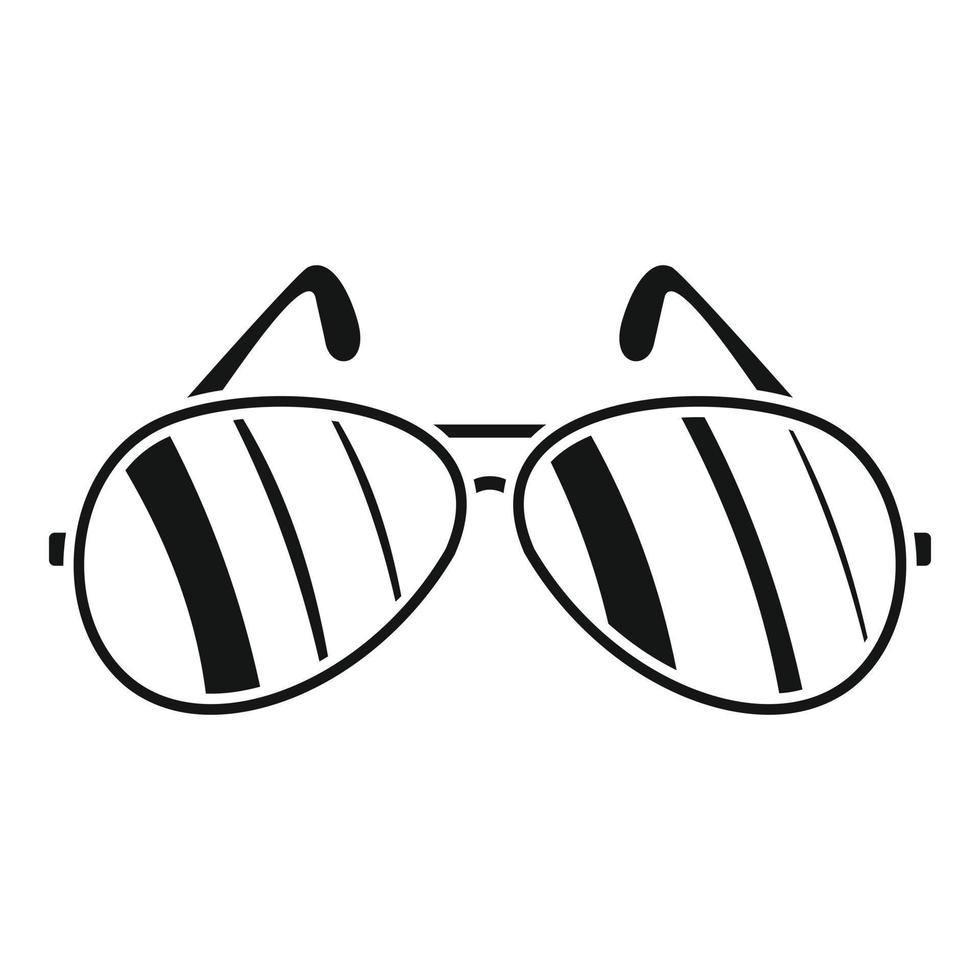 icono de gafas de policía, estilo simple vector