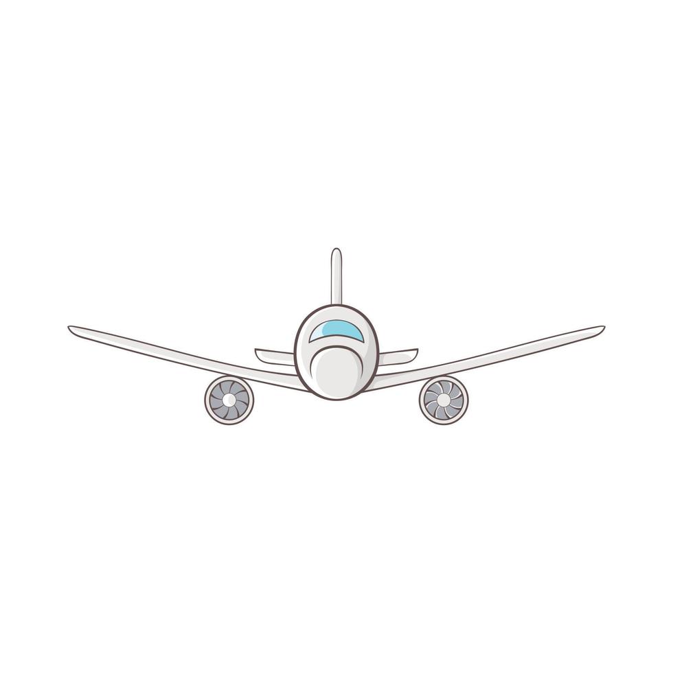 Cargo plane icon in cartoon style vector