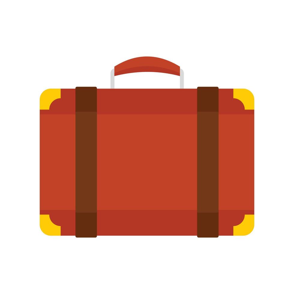 Luggage bag icon, flat style vector