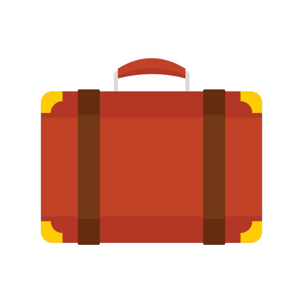 Luggage bag icon, flat style vector