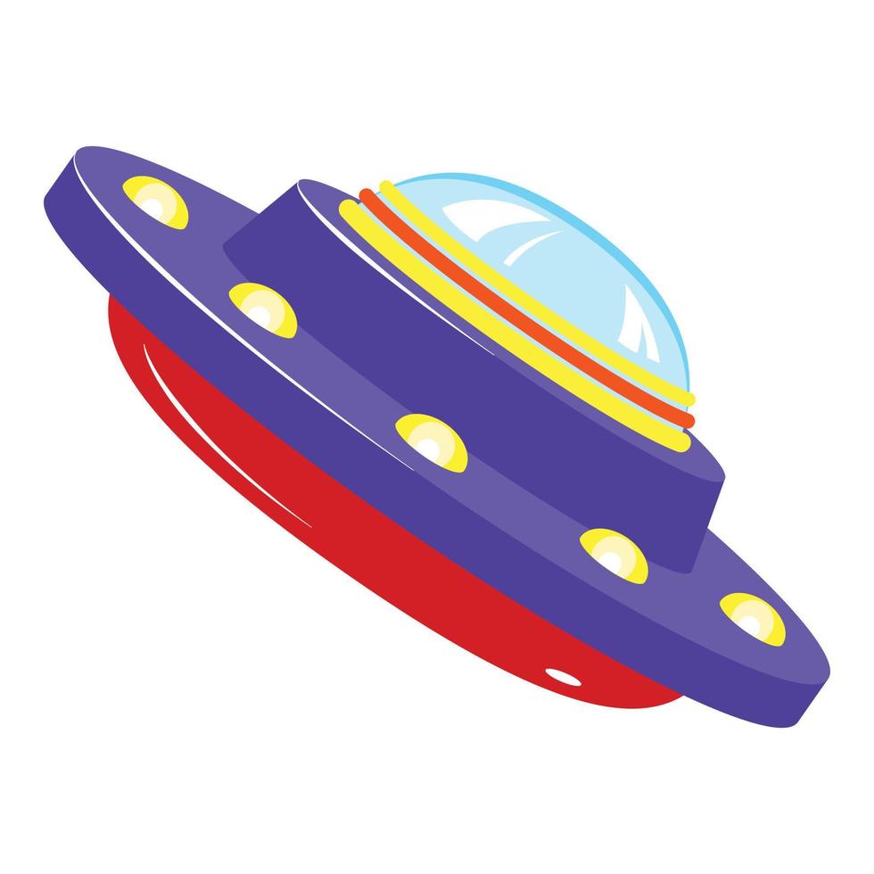 Paranormal ufo icon, cartoon style vector