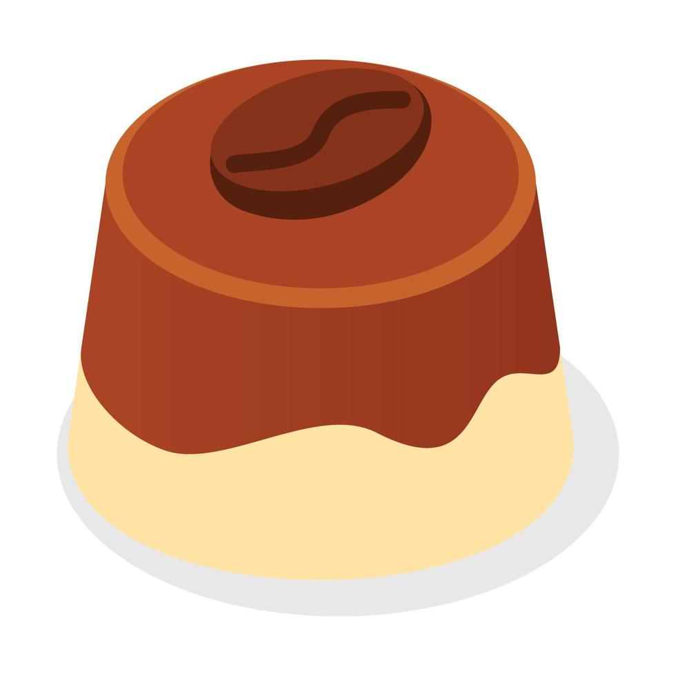 Milk chocolate candy icon, isometric style vector