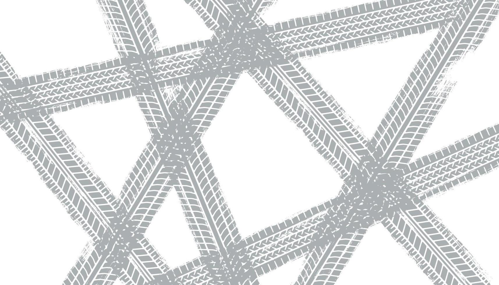 Auto tire tread grunge element. Car and motorcycle tire pattern, wheel tyre tread track. Black tyre print. Vector illustration isolated on white background