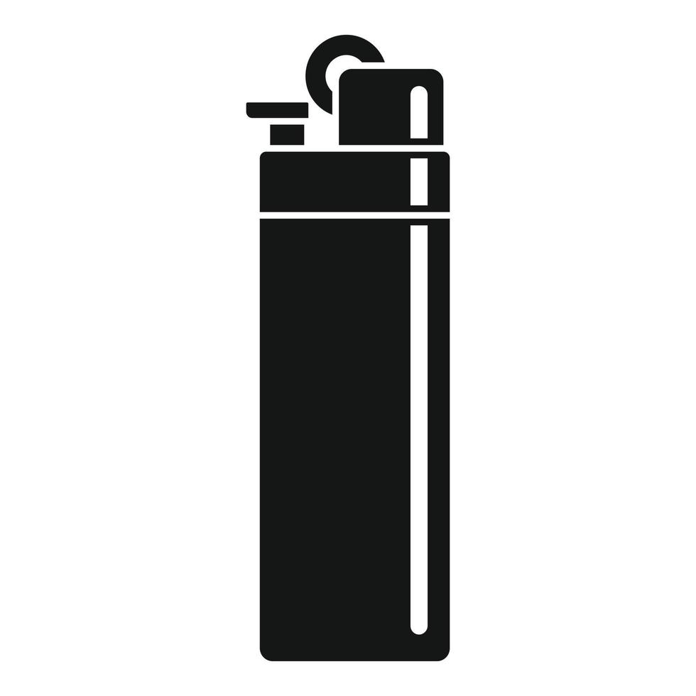Classic cigarette lighter icon, simple style vector