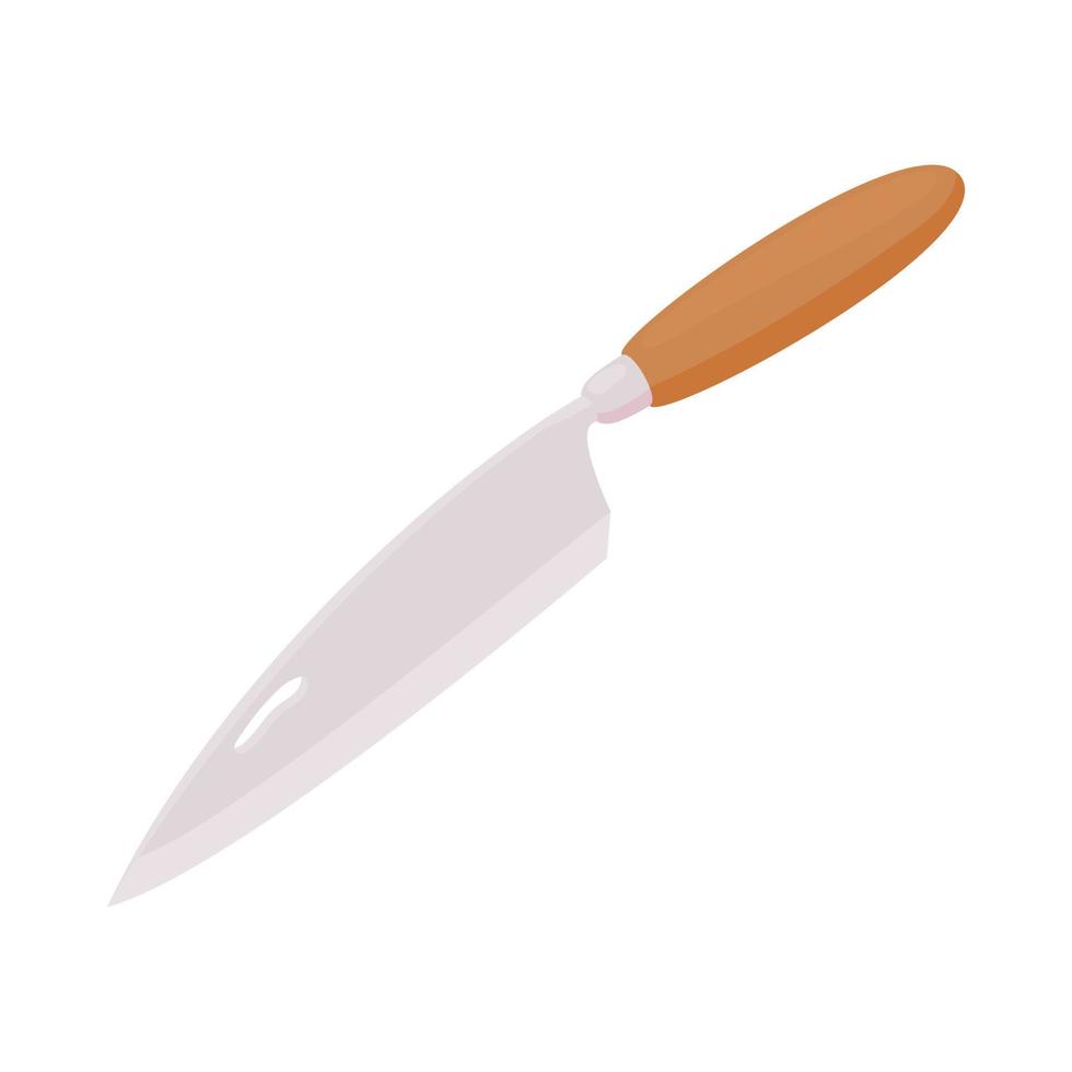 icono de cuchillo de cocina, estilo de dibujos animados vector