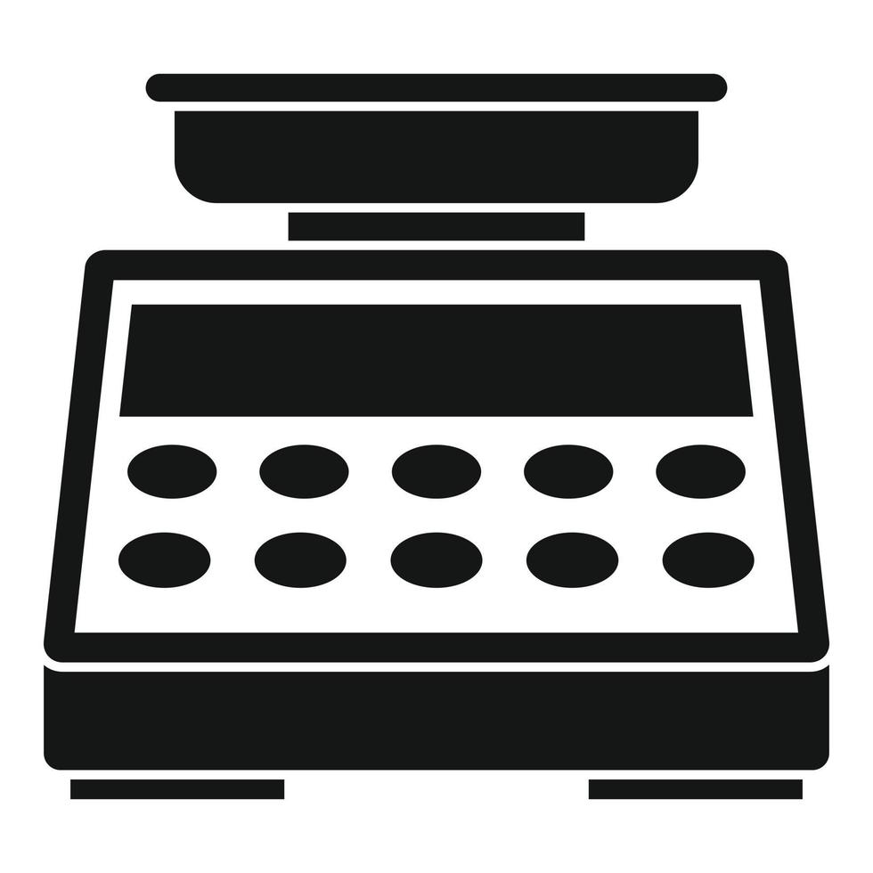 Digital button scales icon, simple style vector