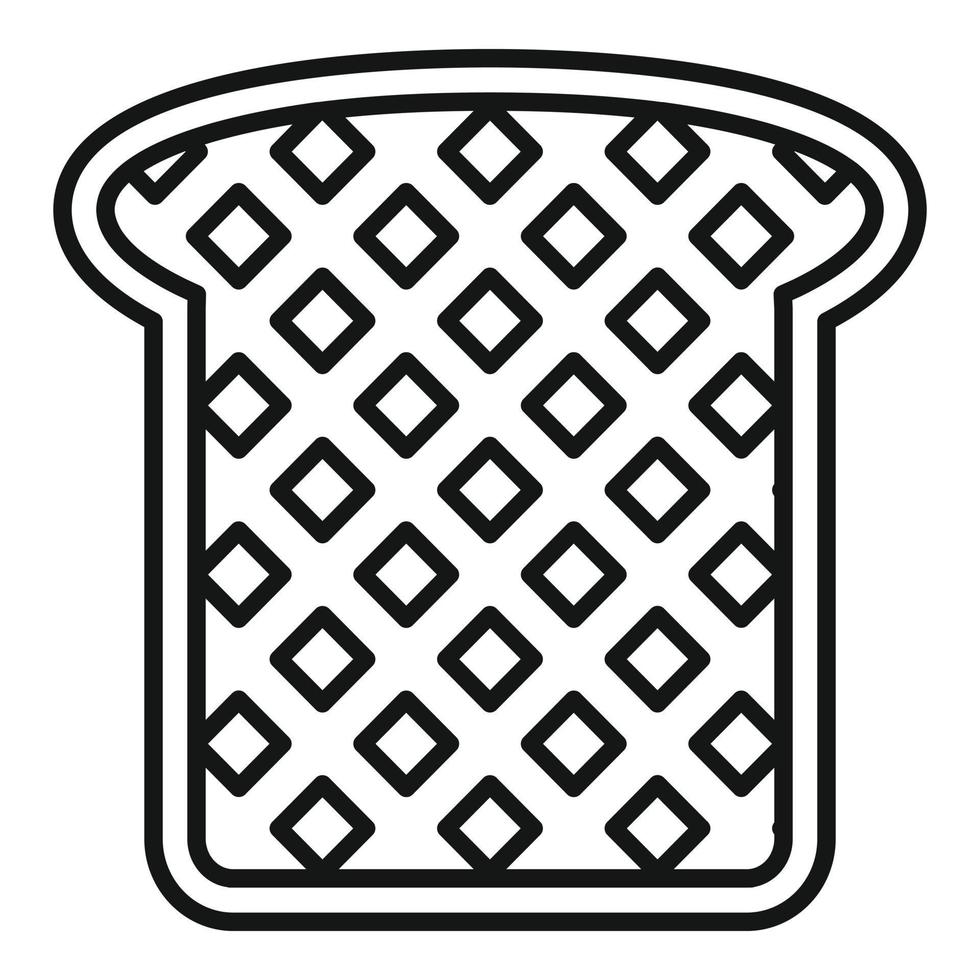 Sandwich toast icon, outline style vector