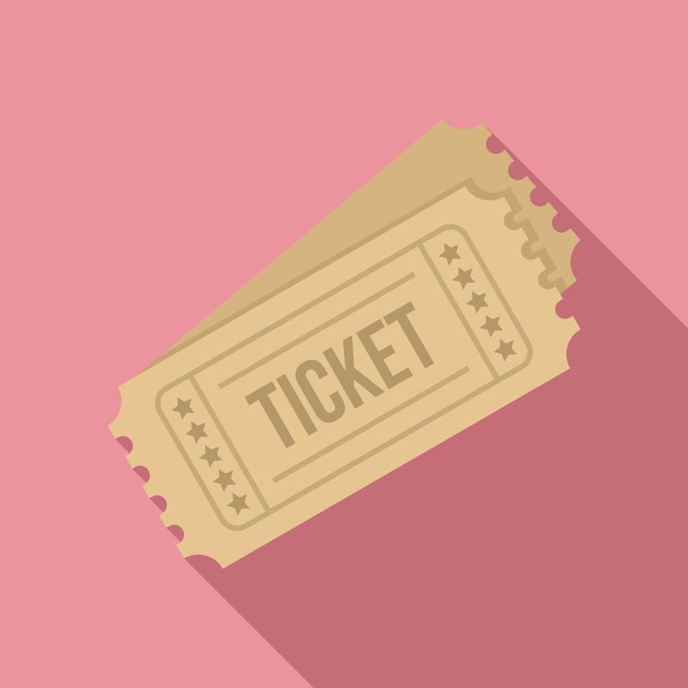 Cinema tickets icon, flat style vector