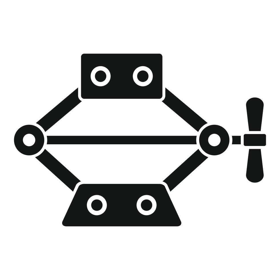 Power jack-screw icon, simple style vector