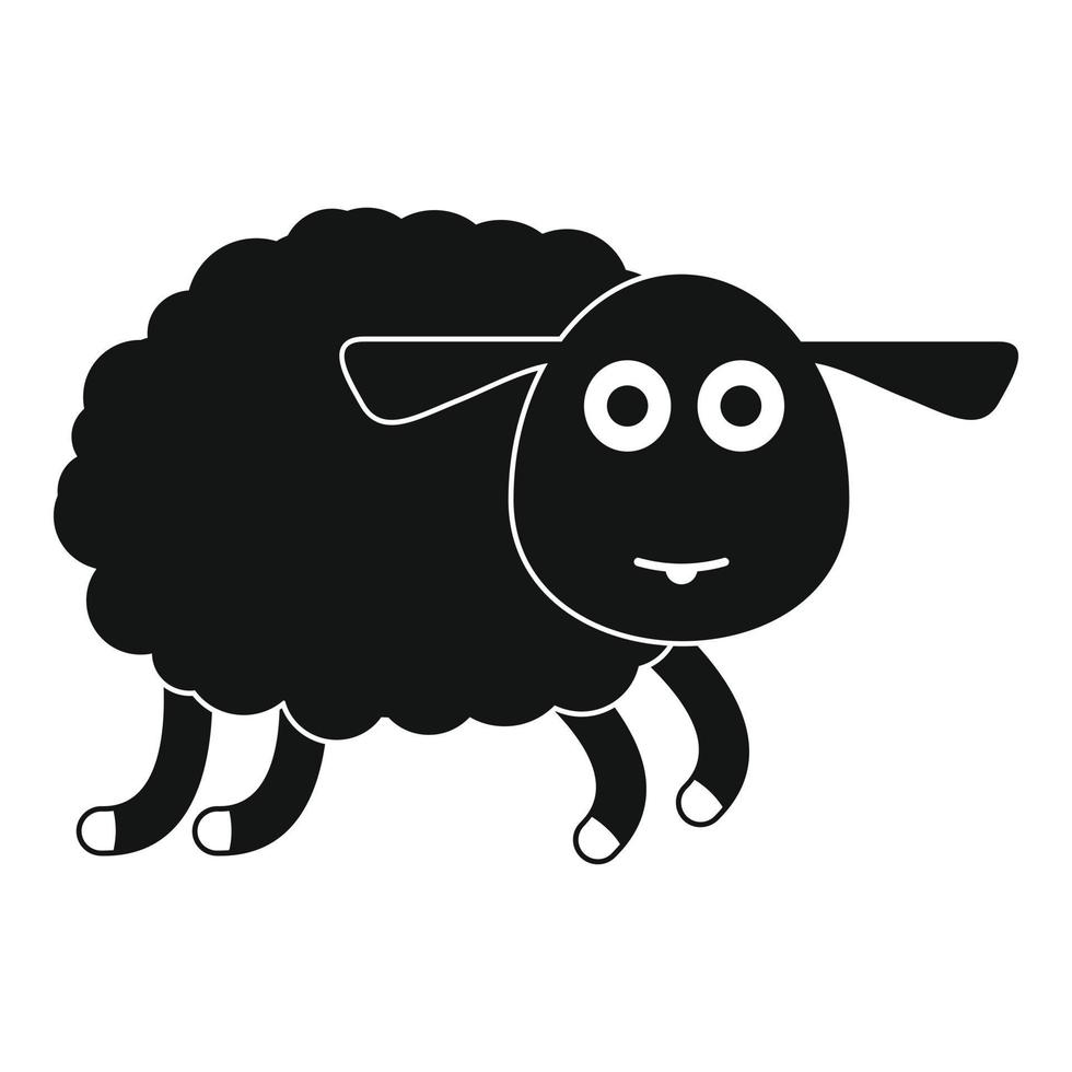 Sheep icon, simple style vector