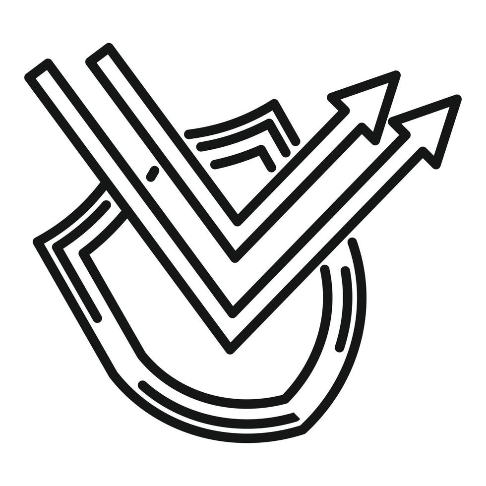 icono de escudo de protección uv, estilo de contorno vector