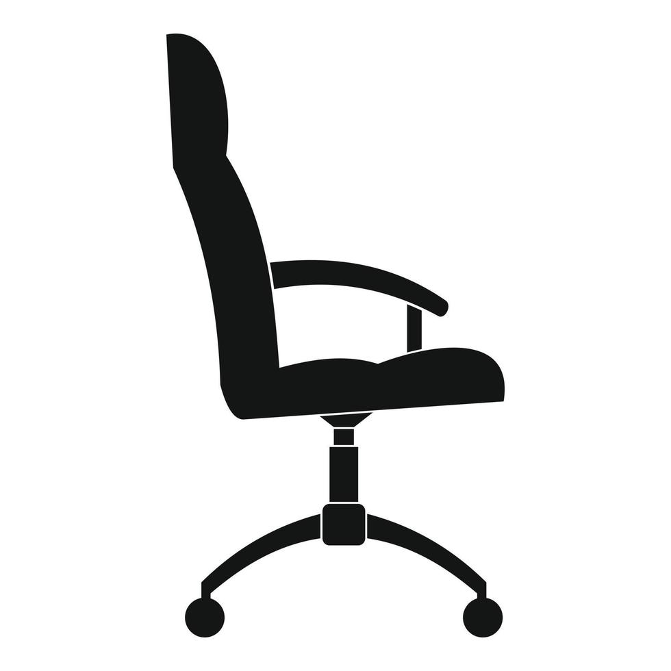 icono de sillón de oficina, estilo simple. vector