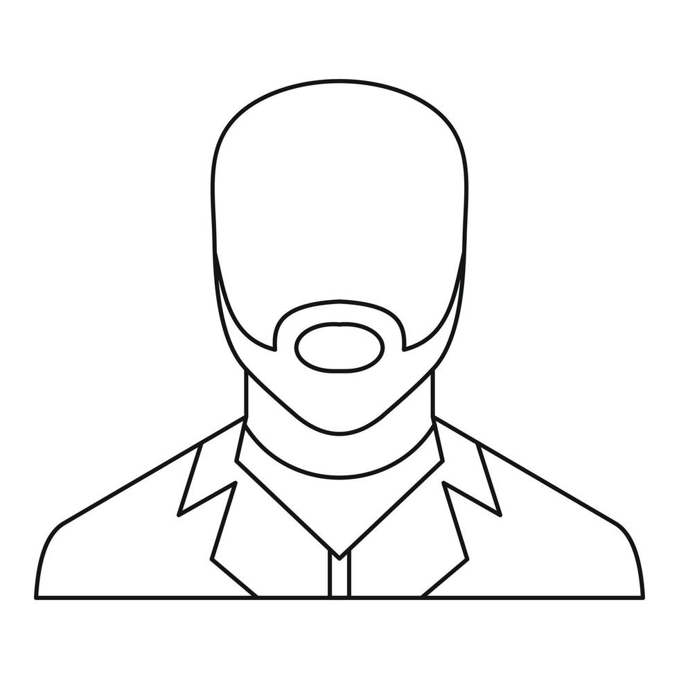 Man avatar icon vector thin line