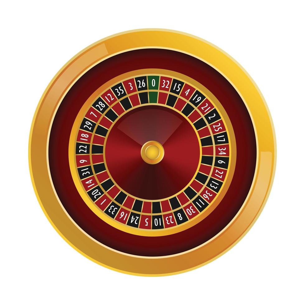 Roulette casino mockup, realistic style vector