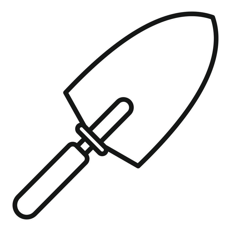 Tiler trowel icon, outline style vector