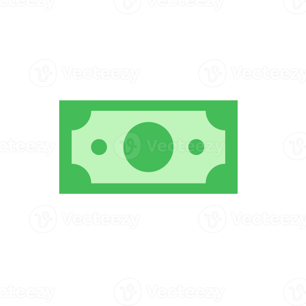 icono de dinero. billetes de un dólar verde que son muy valiosos. el concepto de un millonario gastando dinero png