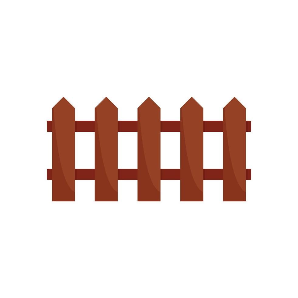 Wood fence icon, flat style vector