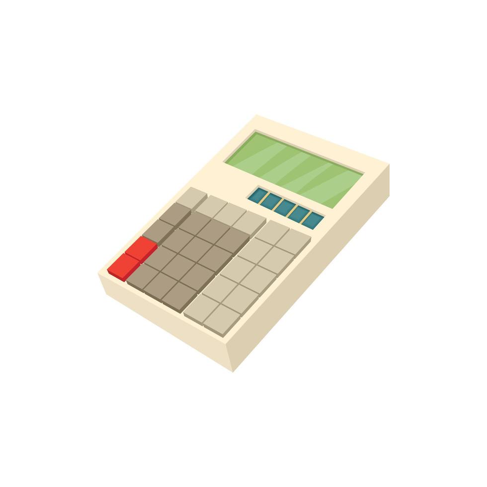 Calculator icon, cartoon style vector