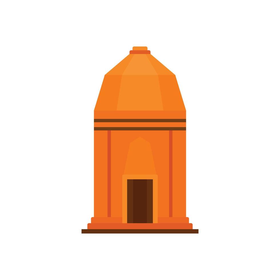 Asian temple icon, flat style vector