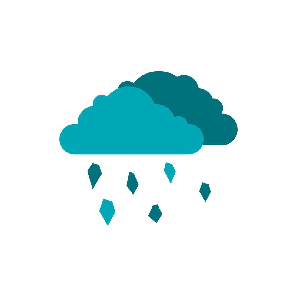 icono de nubes y granizo, estilo plano vector