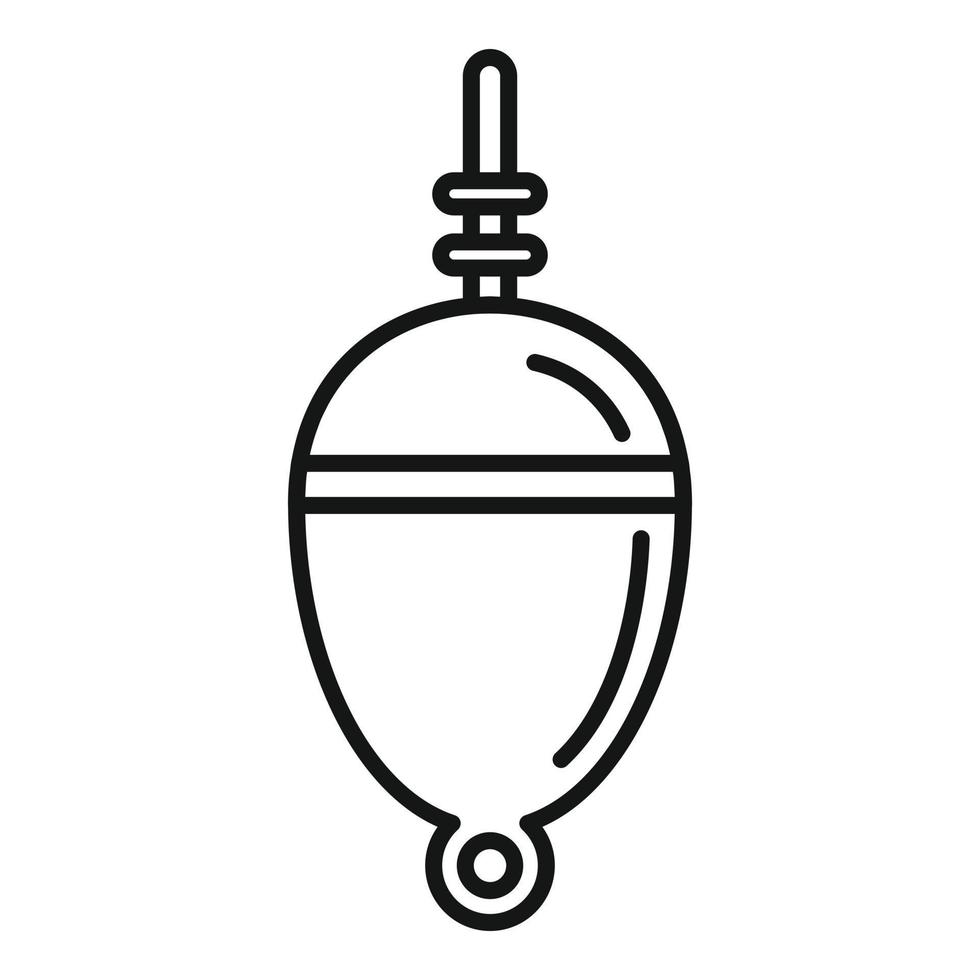 Bobber rod icon, outline style vector
