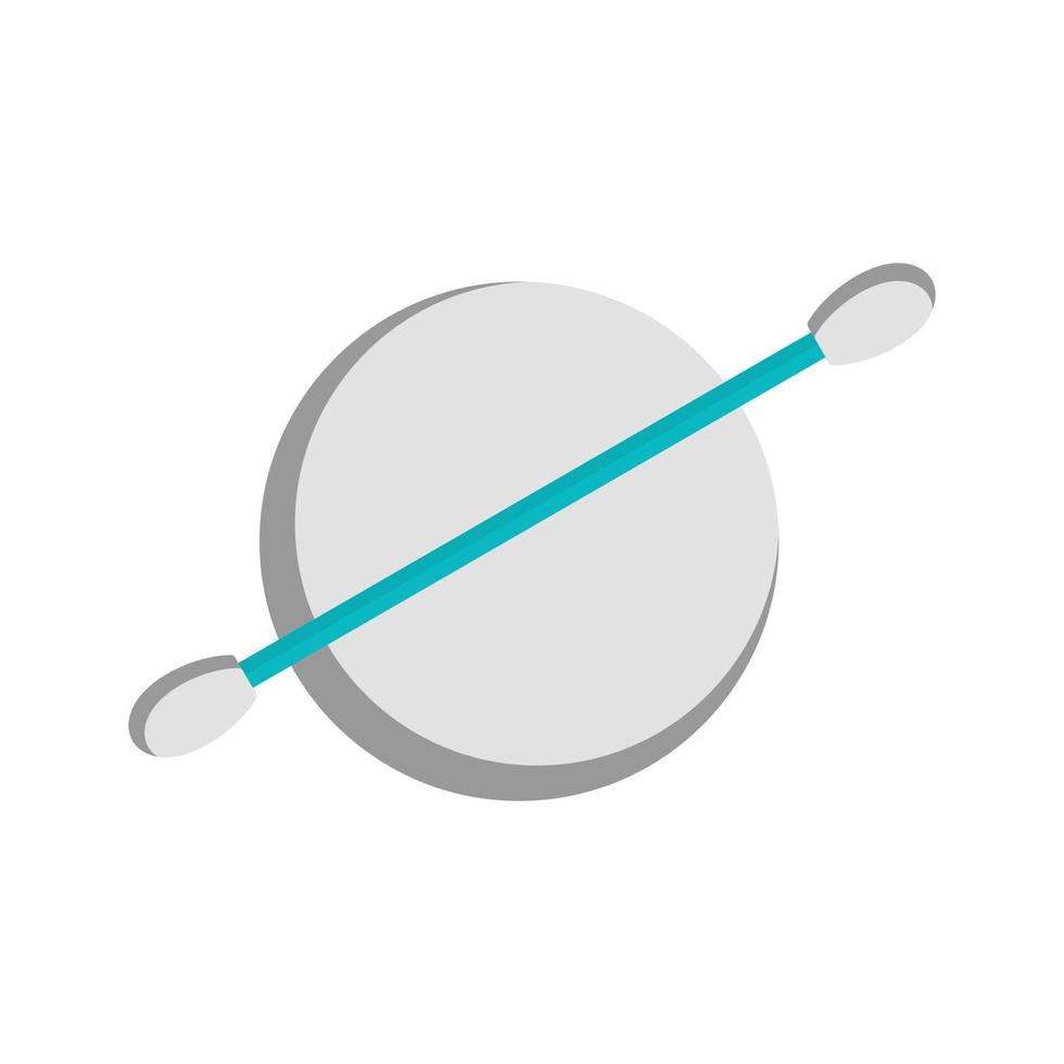 Clean lens stick icon, flat style vector