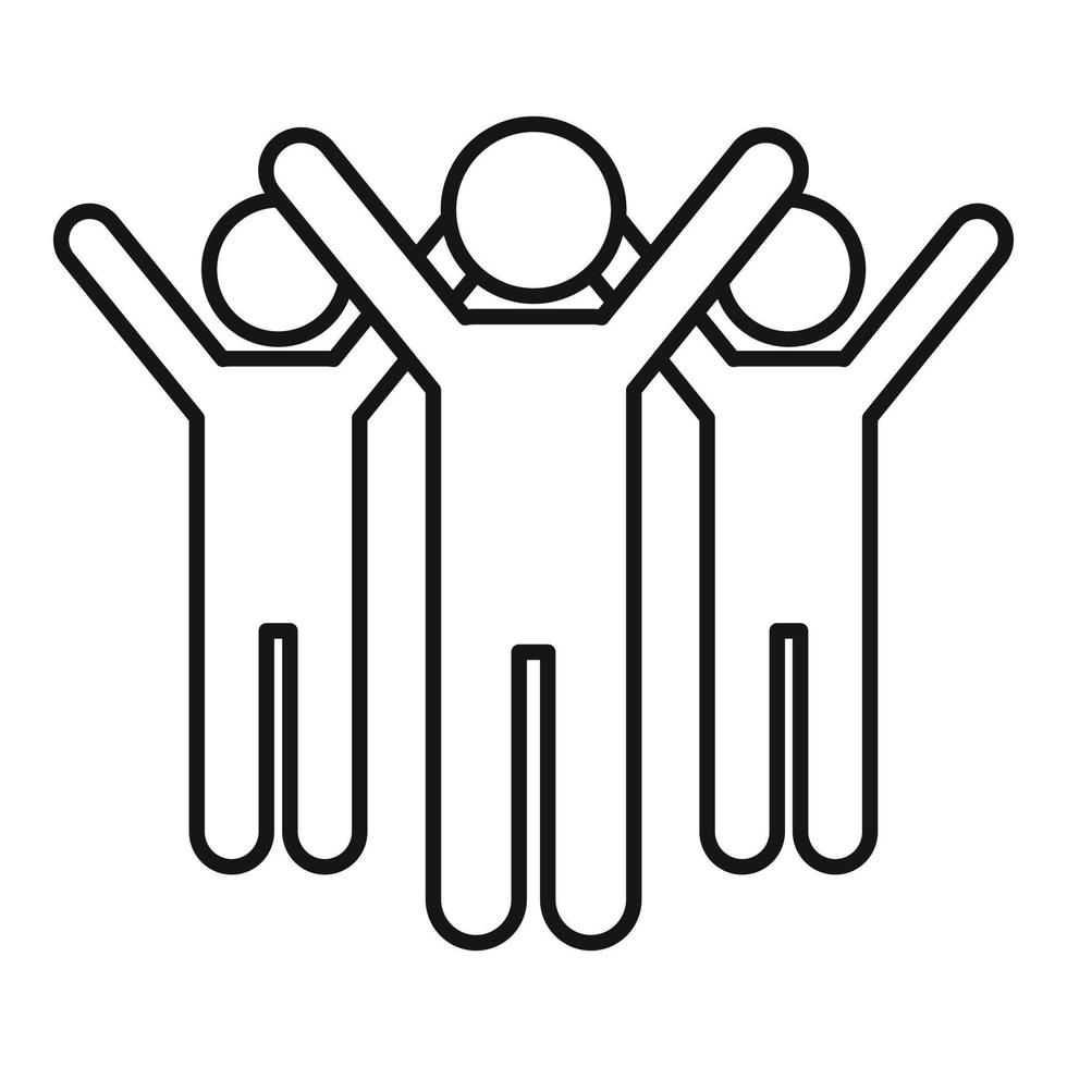 Volunteer group icon, outline style vector