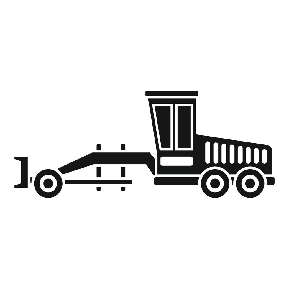 Grader machine machinery icon, simple style vector
