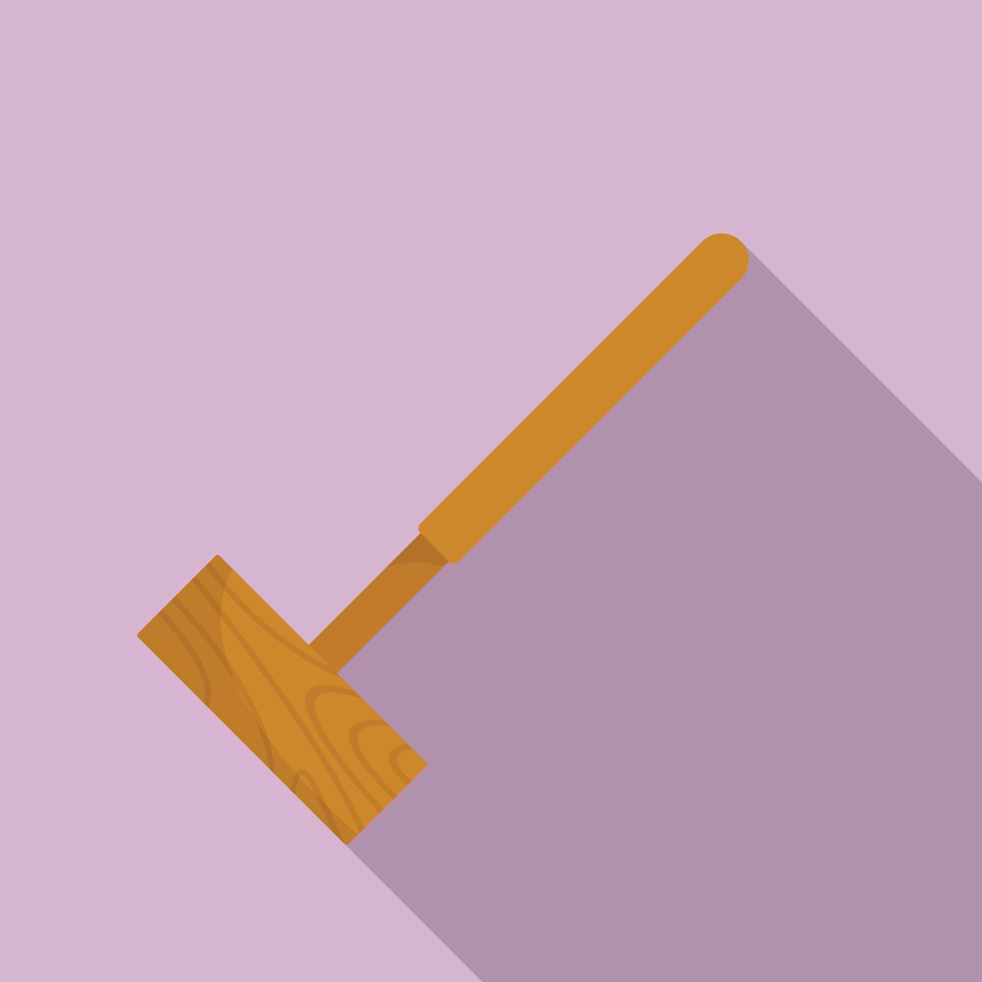 Croquet mallet icon, flat style 14624147 Vector Art at Vecteezy