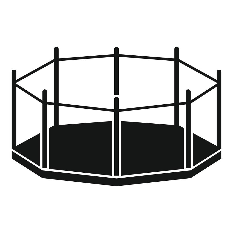 Mma octagon icon, simple style vector