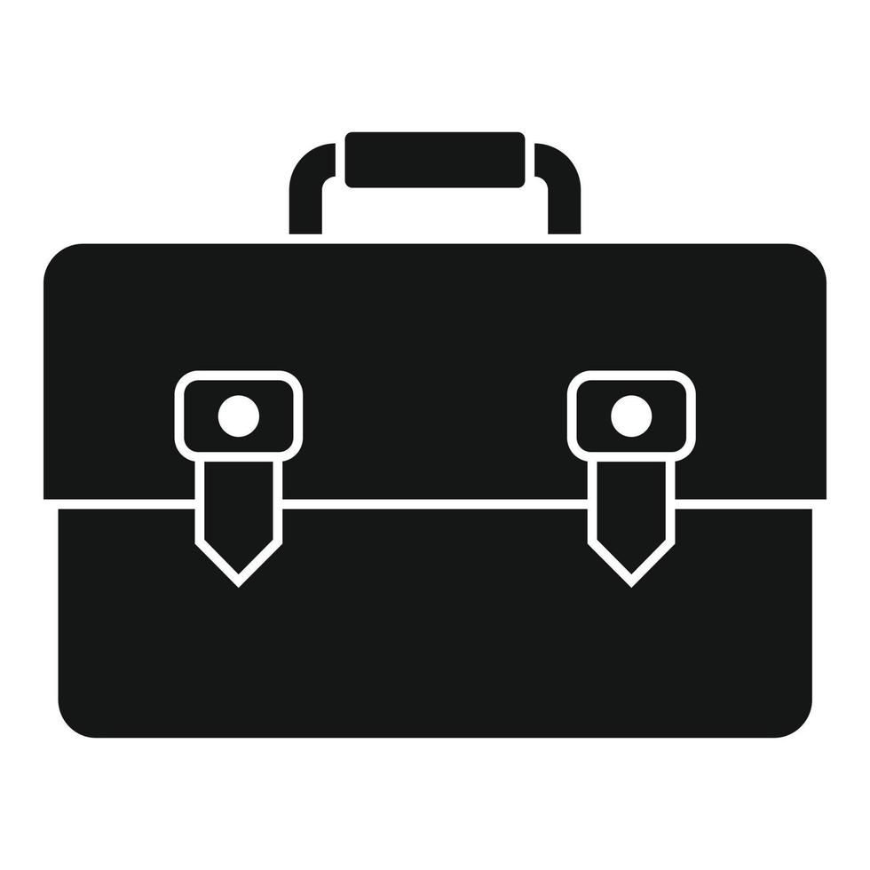 Estimator briefcase icon, simple style vector