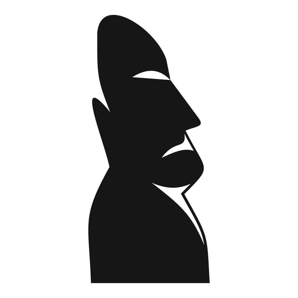 black and white illustration of moai icon. 24471303 Vector Art at Vecteezy