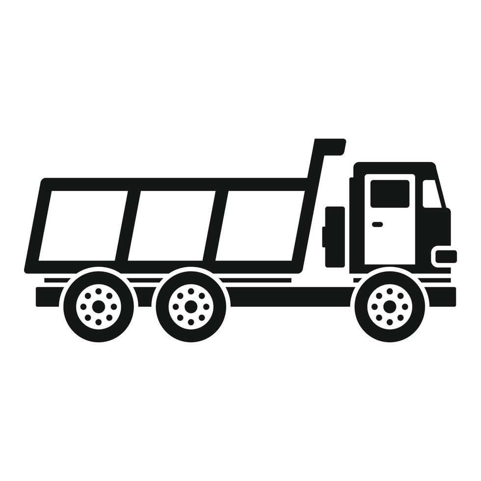 Loaded farm truck icon, simple style vector