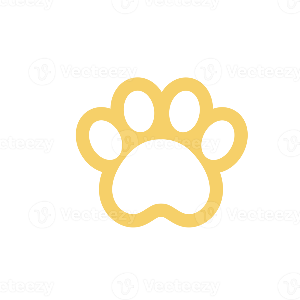 Dog and cat paws with sharp claws. cute animal footprints png