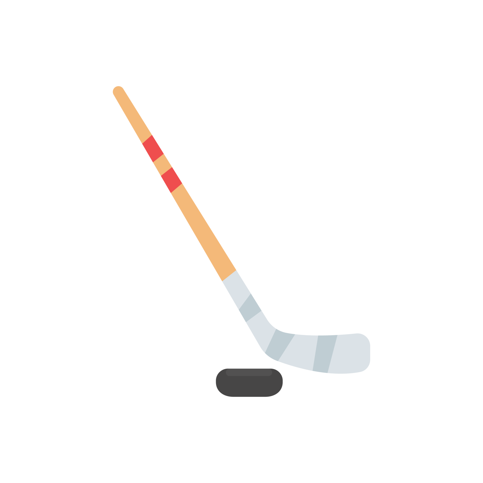 hockey stick and ball Equipment for playing sports on ice. 14624290 PNG