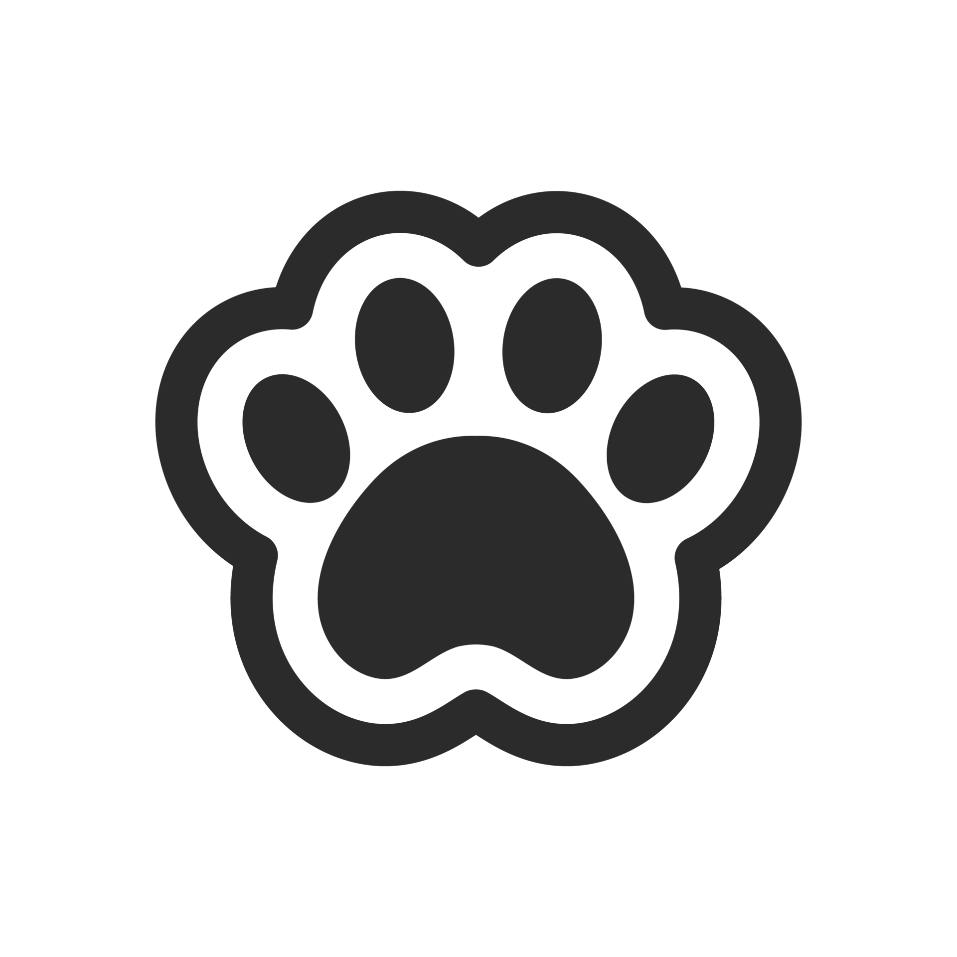 Dog and cat paws with sharp claws. cute animal footprints 14624304 PNG