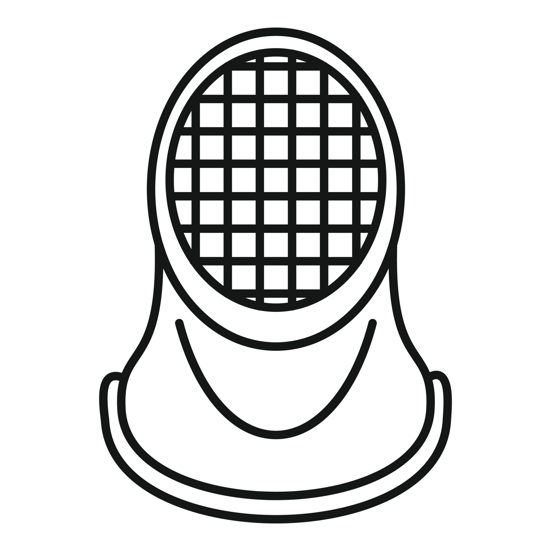 Fencing helmet icon, outline style 14624311 Vector Art at Vecteezy