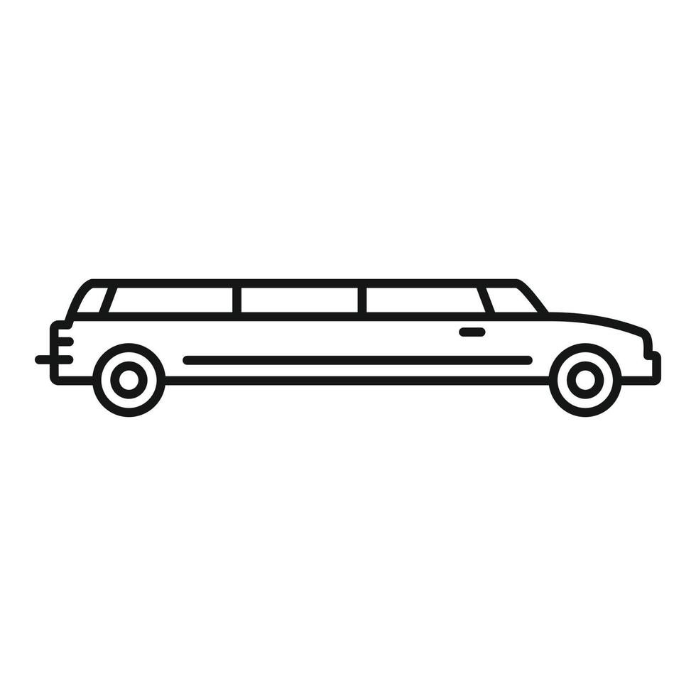 Personal limousine icon, outline style vector