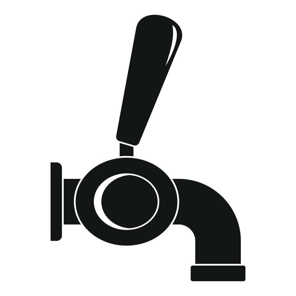 Beer tap icon, simple style. vector