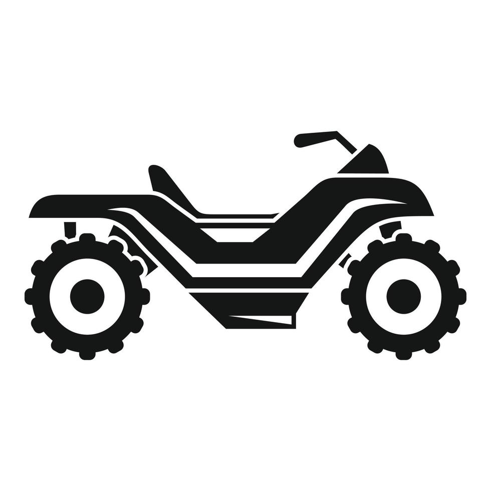 Long quad bike icon, simple style vector