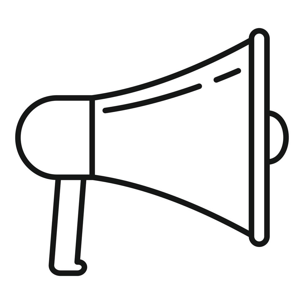 Megaphone icon, outline style vector